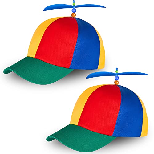 Ronronner 2 Berretti A Elica Colorati Con Elica Con Cappello A Elica Per Adulti E Bambini, Misura Regolabile