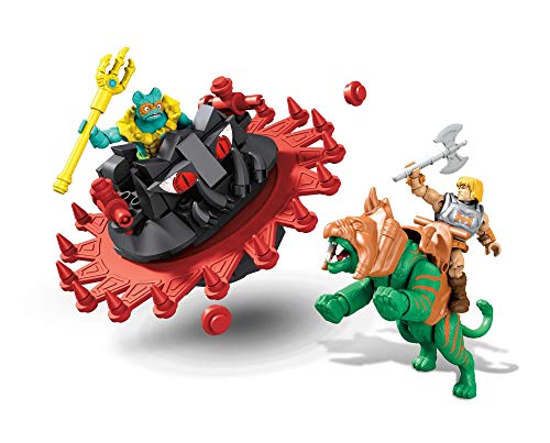 Mega Construx- Masters Of The Universe Battle-Cat Contro Roton, Con Mini Personaggi Mer-Man E He-Man In Armatura Da Combattimento, Giocattolo Per Bamb
