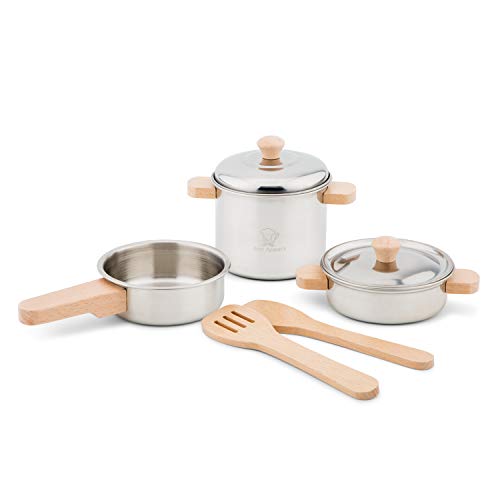 New Classic Toys Metal Pan Set, Multicolore, 10640