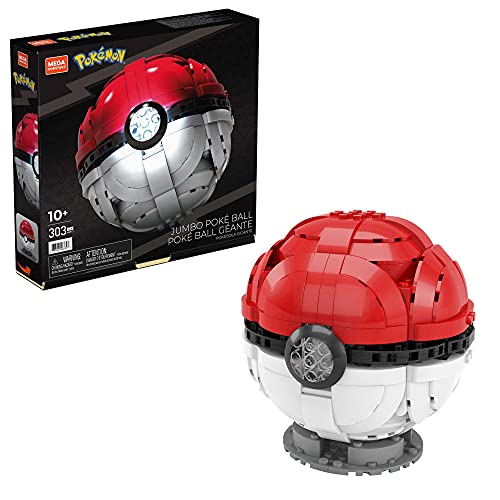 Mega Construx- Set Da Costruzione Pokémon Poké Ball Gigante Con Luci, Giocattolo Per Bambini 8+Anni, Hbf53 [Esclusivo Amazon]