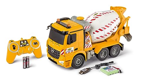 Carson 500907667 1:20 Mb Arocs Betoniera 100% Rtr - Veicolo Telecomandato, Betoniera Rc Con Funzioni Luminose E Sonore, Batterie E Telecomando Inclusi