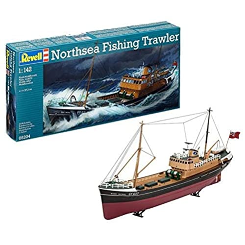 Revell- Northsea Fishing Trawler Kit Di Montaggio Modello Nave, Multicolore, 37.3 Cm Length, Rg5204