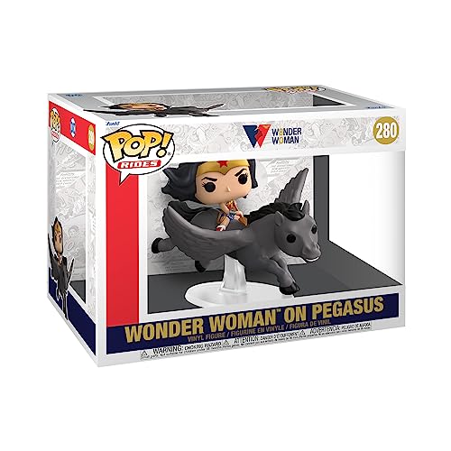 Funko Pop! Rides: Ww 80Th - Wonder Woman On Pegasus - Dc Comics- Figura In Vinile Da Collezione - Idea Regalo - Merchandising Ufficiale - Giocattoli P