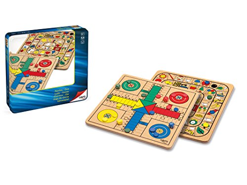 Cayro - Parchis Y Oca Madera Metal Box - Juego De Tradicional - Juego De Mesa - Desarrollo De Habilidades Cognitivas - Juego De Mesa (752)