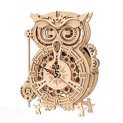 Rokr Owl Clock Puzzle 3D | Modellini Da Costruire | Costruzioni Legno Adulti