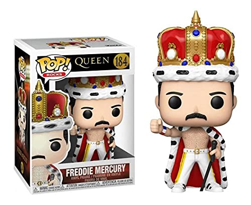 Funko Pop! Rocks: Freddie Mercury King - Queen - Esclusiva Amazon - Figura In Vinile Da Collezione - Idea Regalo - Merchandising Ufficiale - Giocattol