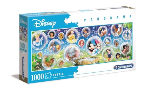 Clementoni - 39515 - Disney Panorama Collection - Disney Classic - 1000 Pezzi - Made In Italy - Puzzle Adulto