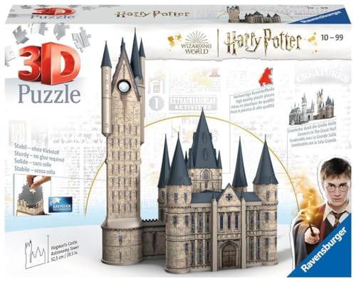 Ravensburger - 3D Puzzle Castello - Torre Di Astronomia Di Hogwarts Harry Potter, 615 Pezzi, 10+ Anni
