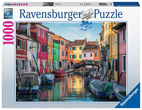 Ravensburger - Puzzle Burano, Italia, 1000 Pezzi, Idea Regalo, Per Lei O Lui, Puzzle Adulti
