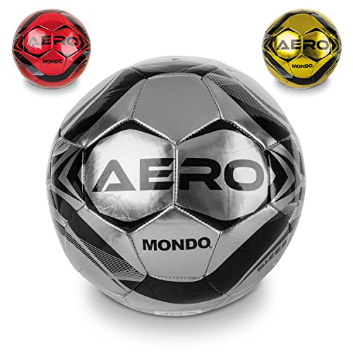 Mondo-13712 Italia Mondo Toys-Pallone Da Calcio Cucito Aero-Size 5-400 G-Colore Rosso/Grigio/Oro-13712, Multicolore, 5, 13712