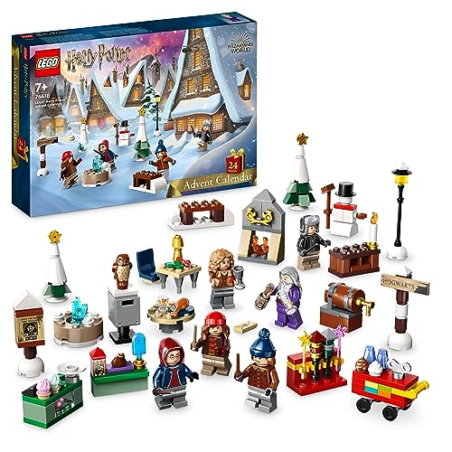 Lego Harry Potter Calendario Dell’Avvento 2023 Con 24 Regali Tra Cui 18 Mini Costruzioni Del Villaggio Di Hogsmeade E 6 Minifigure, Giochi Per Il Coun