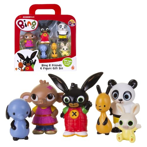 Giochi Preziosi Bing Set 6 Personaggi, Collezione Personaggi Bing, Flop, Sula, Amma, Pando E Padget, Dettagli Colorati E Dimensioni In Scala, Bing È A