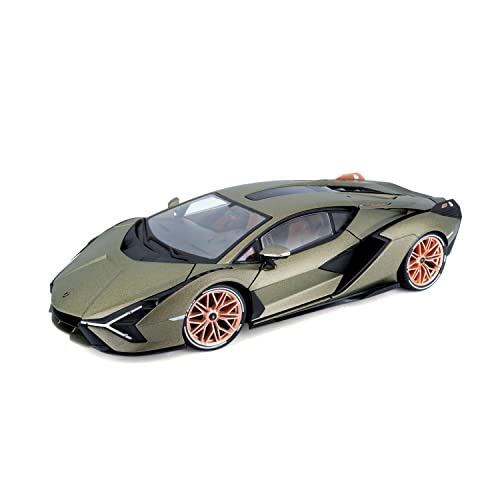 Burago - Plastica, Lamborghini Sian Fkp 37 Macchinina, Scala 1:18, Colori Assortiti, 18-11046