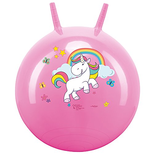 John- Sprungball Einhorn-Bedruckter Hopperball, Hüpfball, Springball, Hopper Ball Drinnen & Draußen-Wiederaufblasbar, Robust-Fitness Für Kinder 59004
