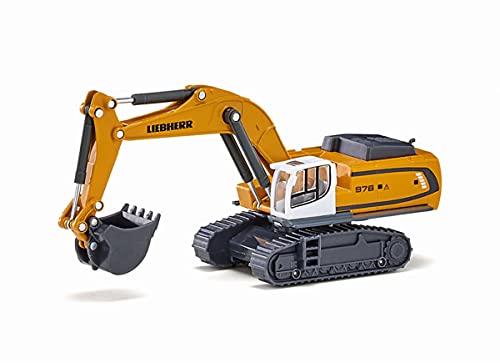 Siku 1874, Escavatore Idraulico Liebherr, 1:87, Metallo/Plastica, Giallo, Braccio Oscillante