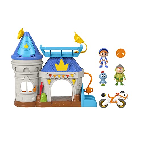 Fisher-Price-Hgk33 The Knight Playset Kingdom Castle Con Gus Mini-Maxi Cavaliere Snodato, Giocattolo Per Bambini 3+ Anni, Colore Multicolore, Hgk33