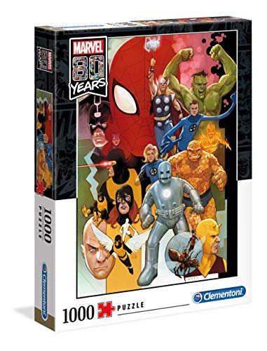 Clementoni - 39534 - Marvel 80 Anni Puzzle - 1000 Pezzi - Made In Italy - Puzzle Adulto