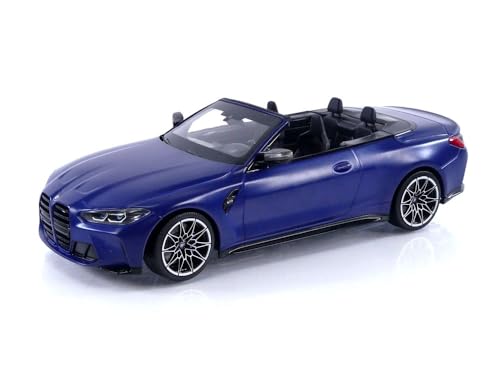 Minichamps 155021030 - B-M-W M4 Cabriolet Matt Blue Metallic 2021 - Scala 1/18 - Modello Da Collezione