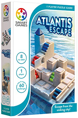 Smart Games - Atlantis Escape, Puzzle Game With 60 Challenges, 8+ Years