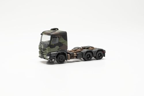 Herpa Modello Di Camion Mercedes-Benz Arocs 6X4 Trattore Rigido "Forze Armate Tedesche", In Scala 1:87, Pezzo Da Collezione, Modello Tedesco, Statuett