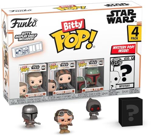 Funko Bitty Pop!: Mandalorian - Cobb Vanth ™, Bitty Pop! Fennec Shand ™, Bitty Pop! Boba Fett ™, ¡Y Un Misterio Bitty Pop! Figura - 0,9 Pulgadas (2,2