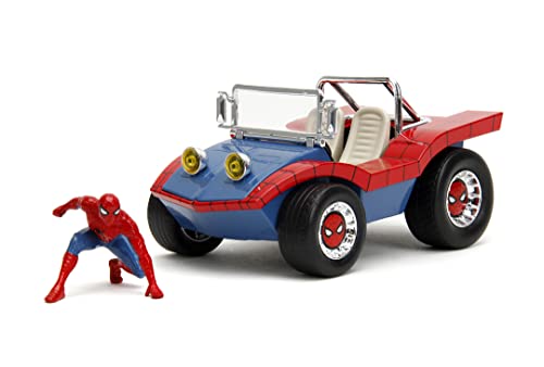 Jada - Spiderman Man Buggy, 253225030, 8 Anni, Die-Cast, In Scala 1:24, Personaggio Spiderman Incluso