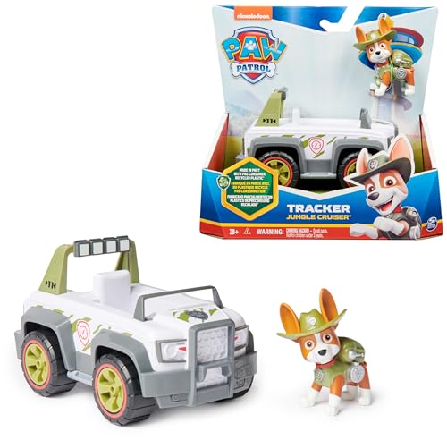 Paw Patrol, Veicolo Jungle Cruiser Di Tracker, Veicolo E Personaggio Tracker, Giochi Bambini, 3+ Anni