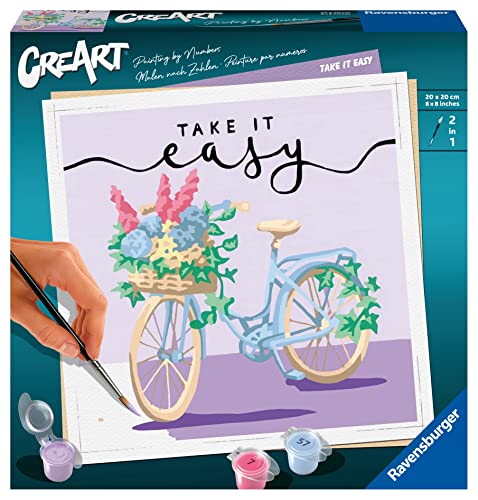 Ravensburger - Creart Trend Square Take It Easy, Dipingere Adult 14+ Anni, Multicolore, 200993