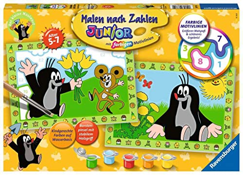 Ravensburger Malen Nach Zahlen 28771 - Der Kleine Maulwurf - Kinder 5-7 Jahren