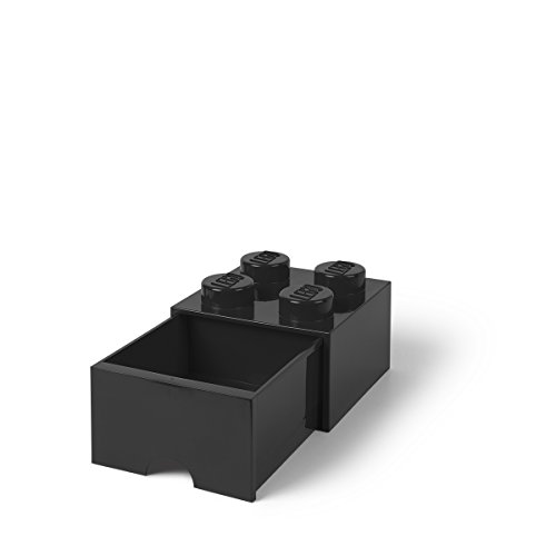 Lego L4005Bl.00 Storage Brick 4 Con Cassetti, Nero