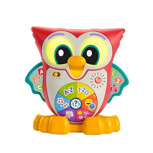 Fisher-Price - Parlamici Baby Gufo Luminoso Impara Con Me, Edizione Italiana, Giocattolo Interattivo Musicale Con Luci E Movimenti Per L'Apprendimento