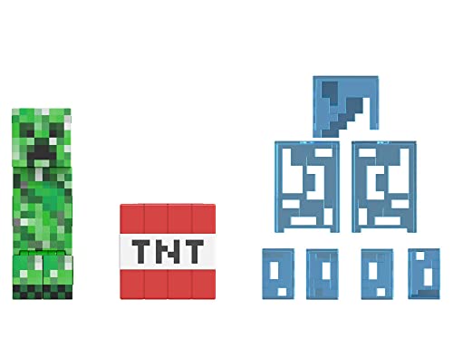 Minecraft Creeper - Creeper Livello Diamante, Giocattolo Da Collezione Da 14 Cm Con Accessori Die-Cast, Giocattolo E Regalo Per Bambini E Adulti 6+ An