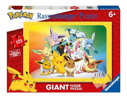 Ravensburger - Puzzle Pokémon, Collezione 125 Giant Pavimento, 125 Pezzi, Età Raccomandata 6+ Anni
