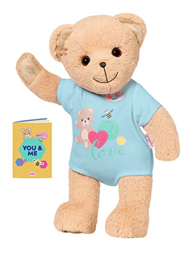 Baby Born Orsacchiotto Azzurro 835388 - Orsacchiotto Di Peluche Da 36 Cm - Include Completino Azzurro E Accessori - Può Indossare Gli Abiti Di Baby Bo