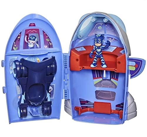 Hasbro Pj Masks - Super Pigiamini, Quartier Generale 2-In-1, Playset Della Sede Centrale E Razzo Giocattolo Per Età Prescolare, Per Bambini Dai 3 Anni