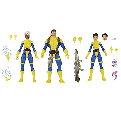 Marvel Legends Series Forge, Storm, & Jubilee X-Men - Set Di Action Figure Per Il 60° Anniversario, 15,5 Cm