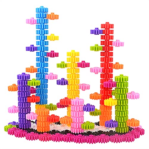Sienianline Gears Interlocking Learning - Set Di Costruzioni Per Principianti Gears, Set Di Giocattoli Da Costruzione Giocattoli Da 180 Pezzi - 10 Col
