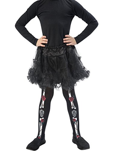 Day Of The Dead Tights, Child, Black, Age 6-12