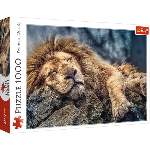 Trefl 916 10447 Ea 1000 Teile, Premium Quality, Für Erwachsene Und Kinder Ab 12 Jahren 1000Pcs Sleeping Lion, Coloured, Katzentreffen