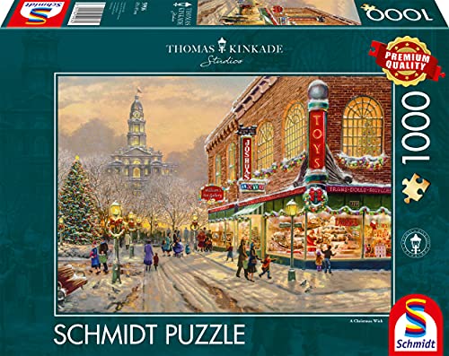 Schmidt Spiele 59936 Thomas Kinkade, A Christmas Wish, 1000 Piece Jigsaw Puzzle, Multicolore