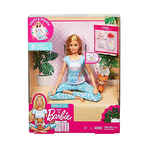 Barbie Wellness Playset Meditazione Bambola Bionda, Giocattolo Per Bambini 3+ Anni, Gnk01