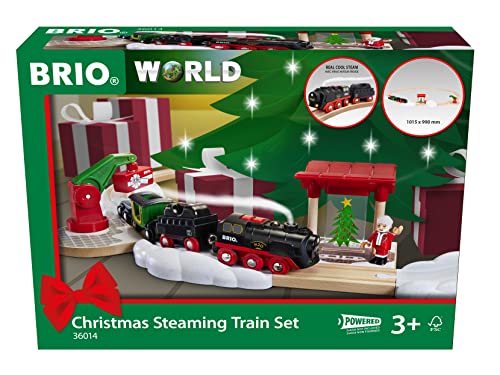 Brio World - Set Ferroviario, Pista Trenino A Vapore Natalizio Da 27 Pezzi, Personaggi E Accessori Inclusi, Età Raccomandata 3+