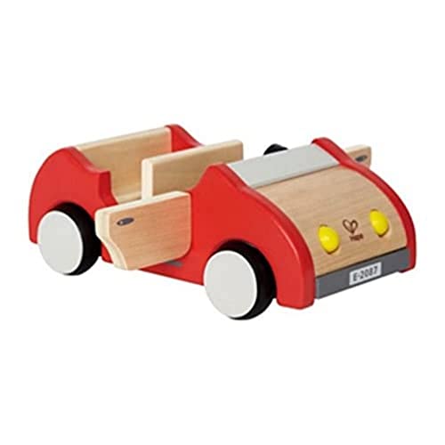 Hape Family Car , Wooden Dolls House Car Toy, Push Vehicle Accessory For Complete Doll House Furniture Set