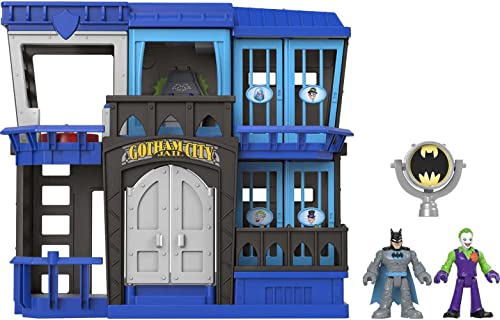 Fisher-Price Imaginext Dc Super Friends Prigione Di Gotham City, Playset Prigione Con Personaggi Di Batman E Joker, Giocattolo Per Bambini 3+ Anni, Hh