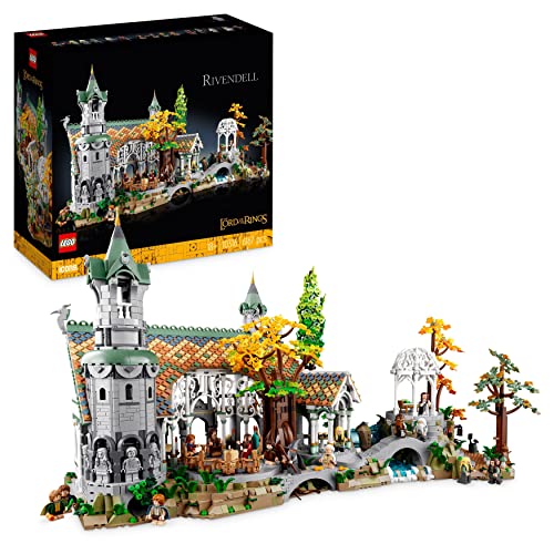 Lego Icons Il Signore Degli Anelli: Gran Burrone, Costruisci La Valle Della Terra Di Mezzo Con 15 Minifigure, Idee Regali Donna O Uomo, Lei O Lui, Fes