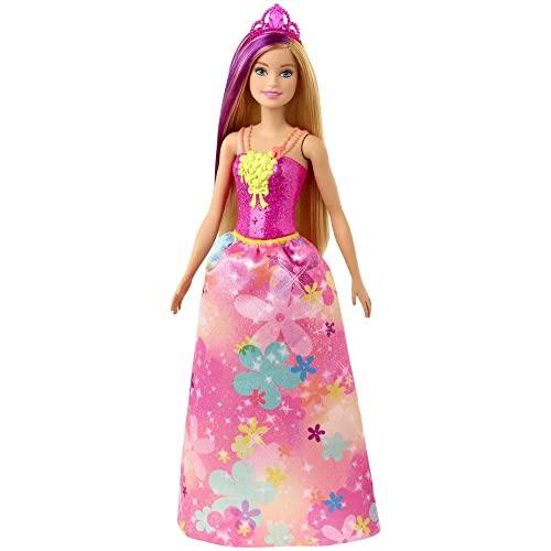 Barbie Principessa Dreamtopia, 30.5 Cm, Bionda Con Ciocca Viola, 3+ Anni, Gjk13