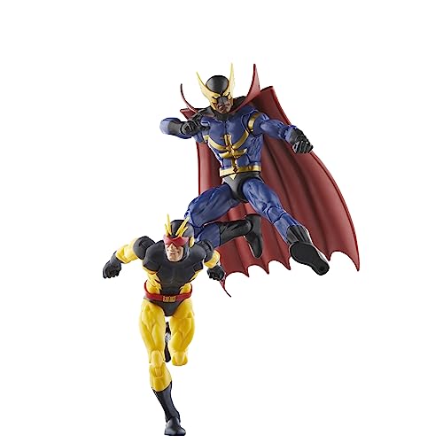 Hasbro Marvel Legends Series, Marvel'S Nighthawk E Marvel'S Blur, Confezione 2 Action Figure Marvel Legends Da 15 Cm Ispirate Ai Fumetti