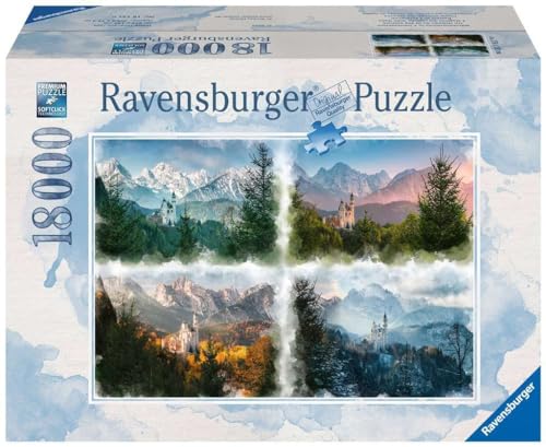 Ravensburger - Puzzle 4 Stagioni Del Castello Delle Fiabe, 18000 Pezzi, Idea Regalo, Per Lei O Lui, Puzzle Adulti
