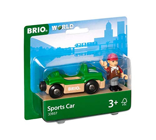 Brio Brio-33937 World Sports Car Cabrio Per Bambini Dai 3 Anni In Su. Compatibile Con Tutti I Treni, Multicolore, 33937
