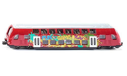 Siku 1791, Treno A Due Piani, 1:87, Metallo E Plastica, Rosso, Con Graffiti, Compatibile Con Altri Veicoli Siku